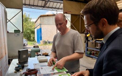 The Mayor of Angerville visits Green-Vision to explore second-life battery solutions